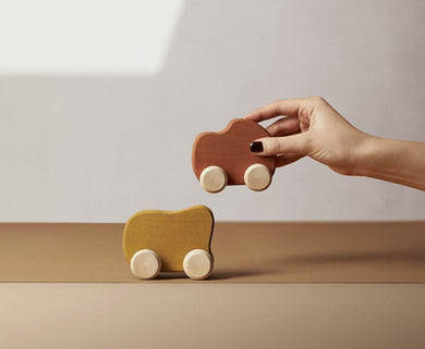 Raduga Grëz Wooden Shape Toy Car – Olive or Clay