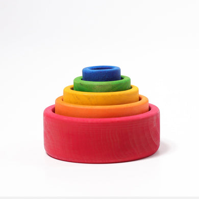 Coloured Stacking Bowls Outside Red