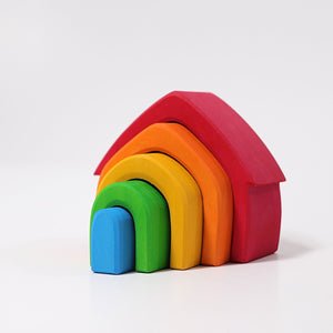 Coloured Wooden Stacking House