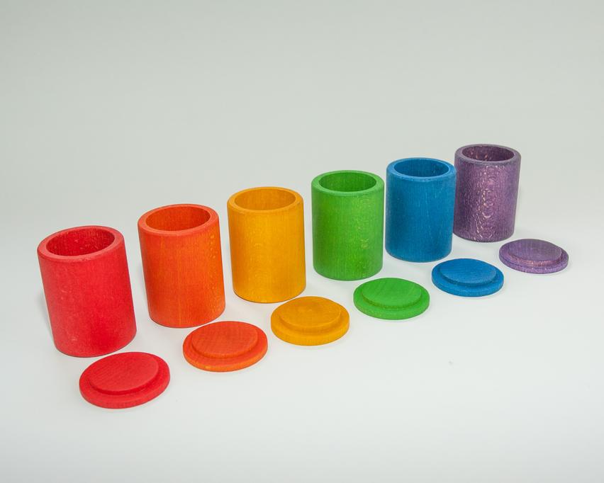 Grapat 6 Coloured Cups with Lids