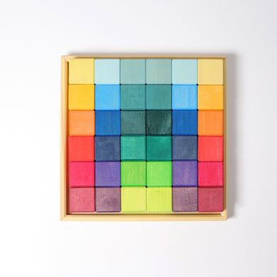 Grimm's Rainbow Square Mosaic 36 pieces