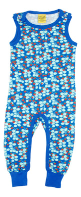 DUNS Sweden - Organic Dungarees - Wild Strawberries - Blue