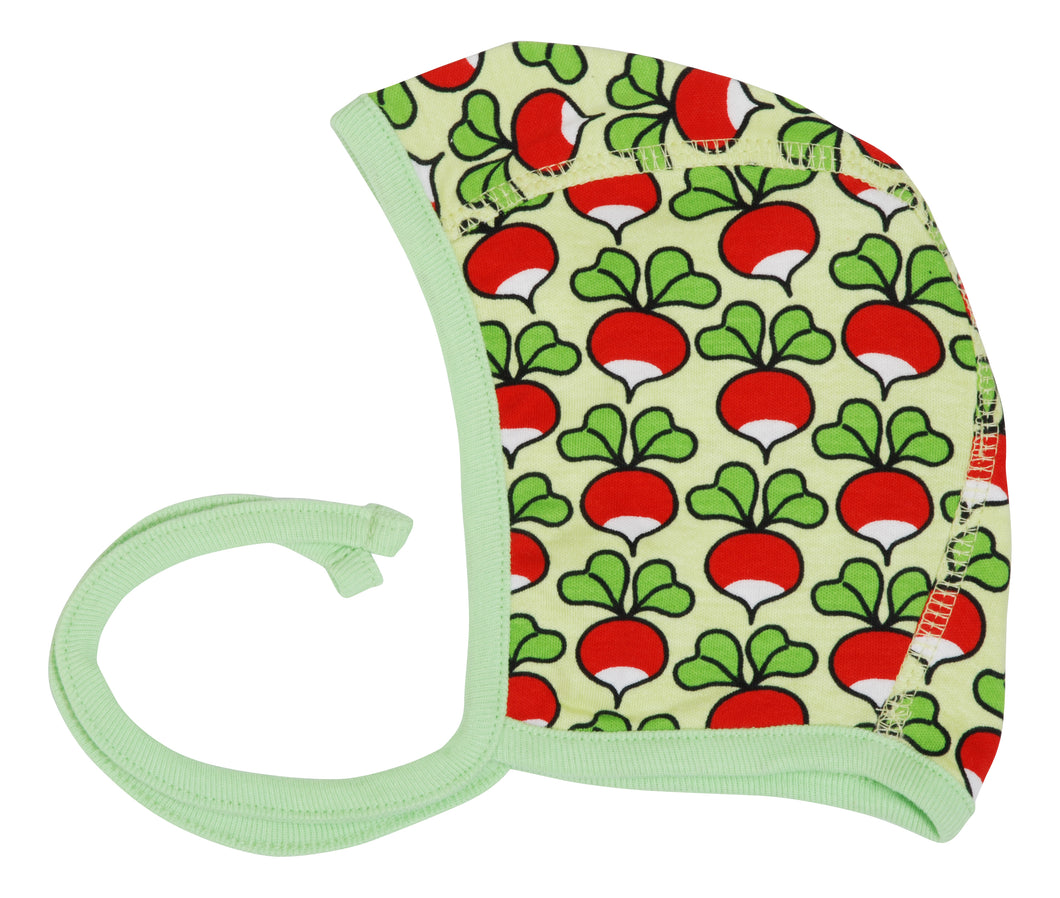 DUNS Sweden - Organic Cotton Baby Bonnet Cap - Paradise Green Radish