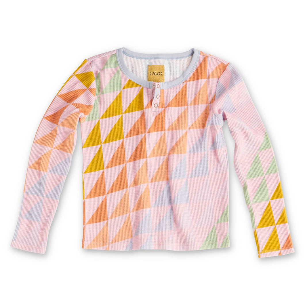 Right Angles LS Waffle Top