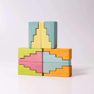 Stepped Roofs - Pastel