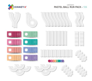 106 Piece Pastel Connetix Ball Run Pack